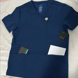 Jaanuu Navy V Neck Scrub
